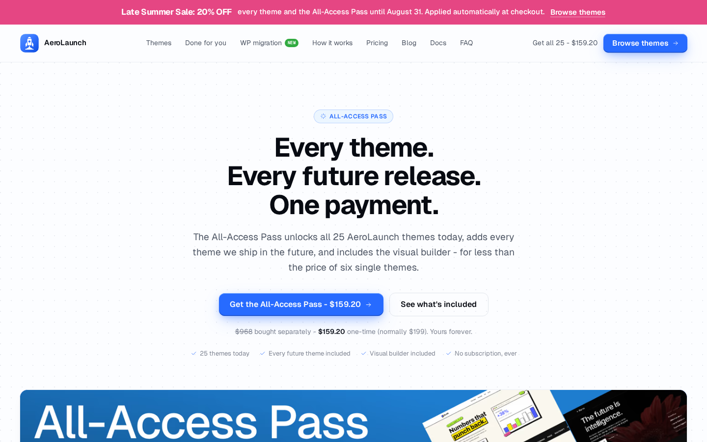 AeroLaunch All-Access Pass template preview