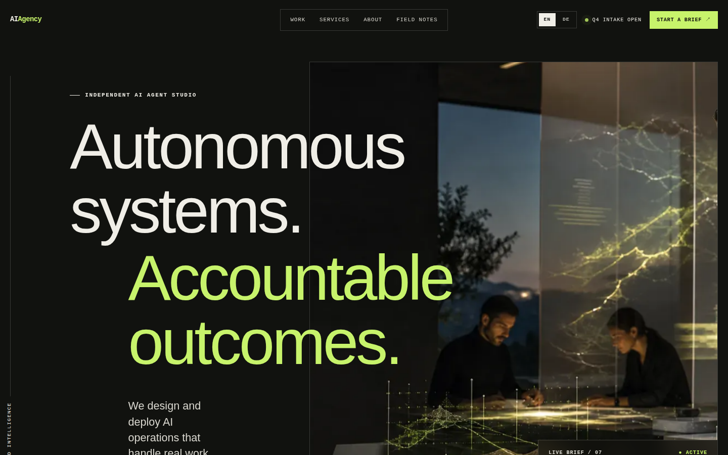 AIAgency template preview