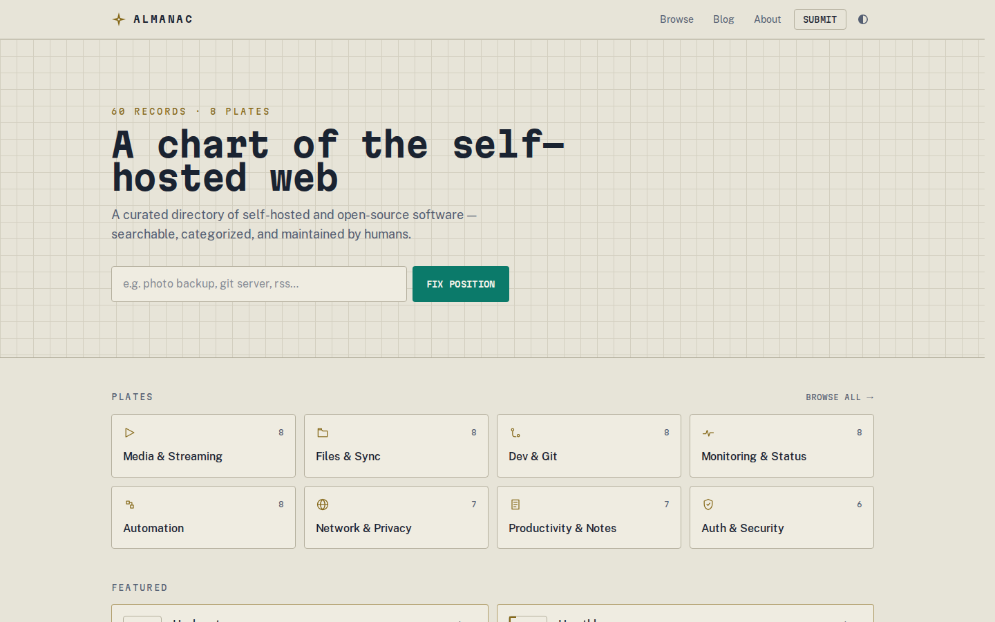 Almanac template preview