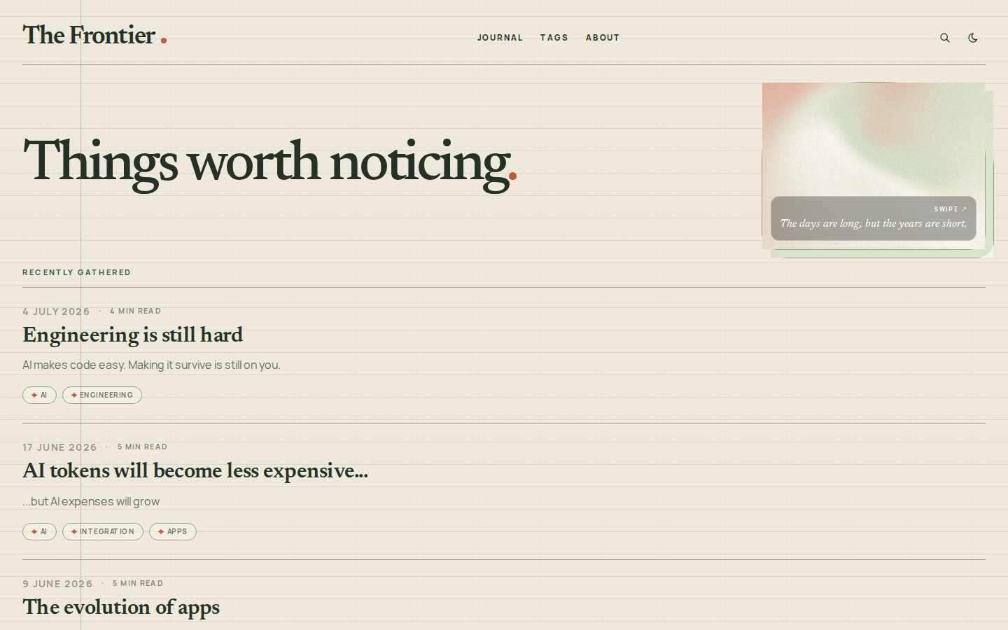 Astro Blog Template Folio template preview