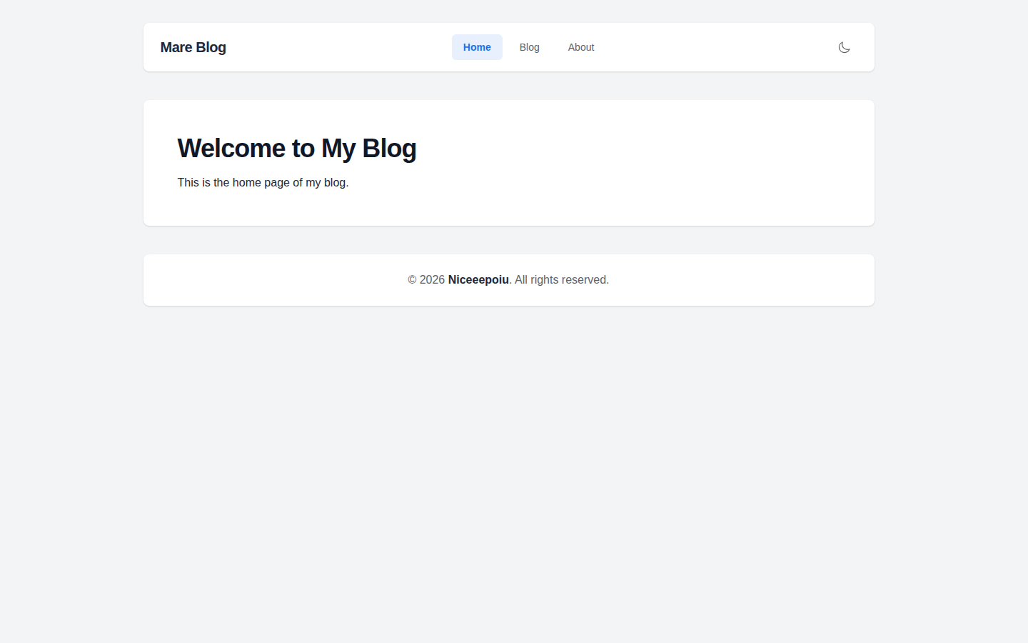 Mare Blog template preview