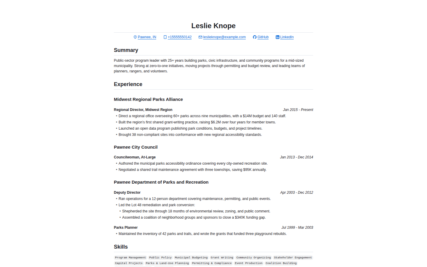Astro Resume Minimal Template template preview
