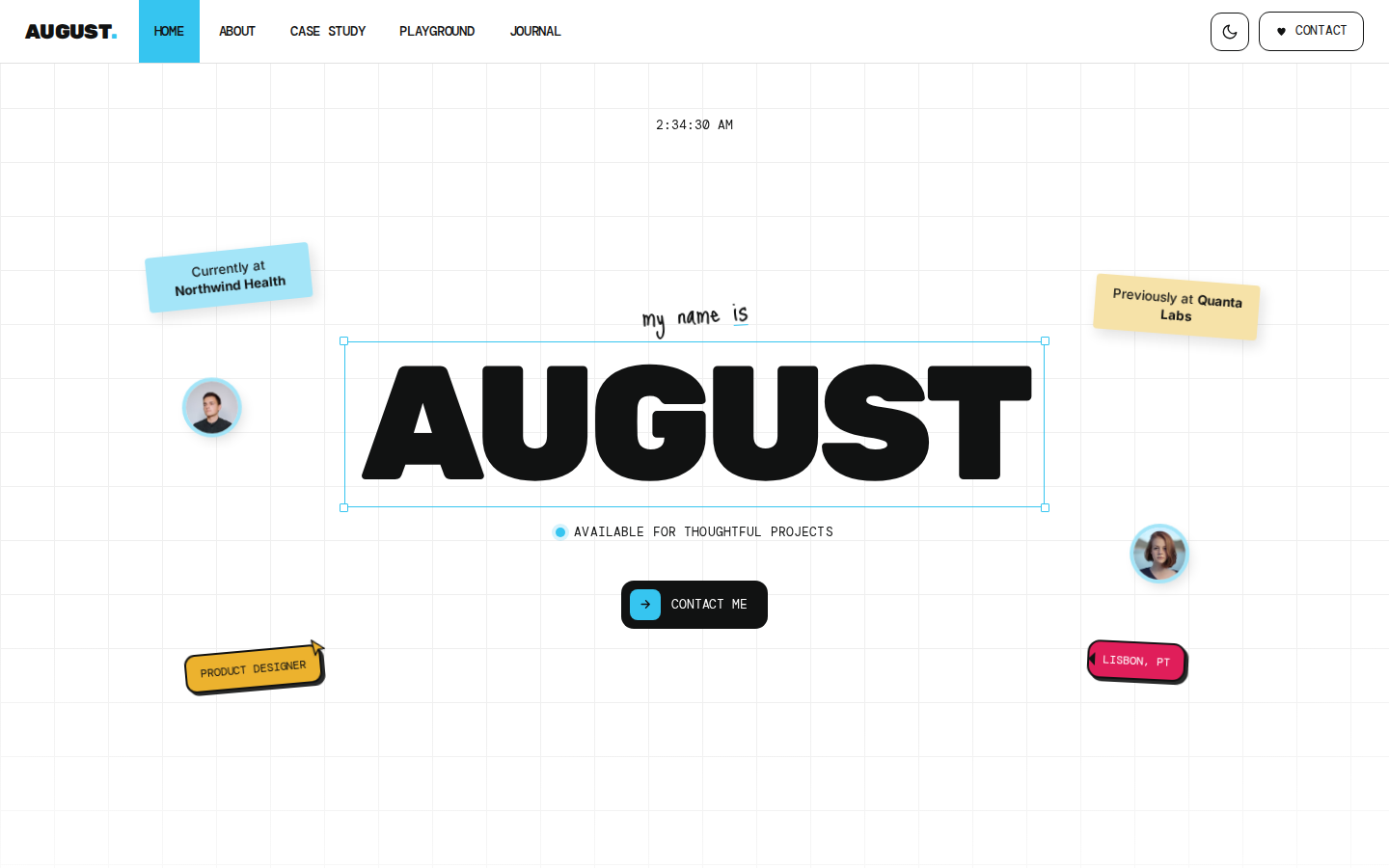August template preview