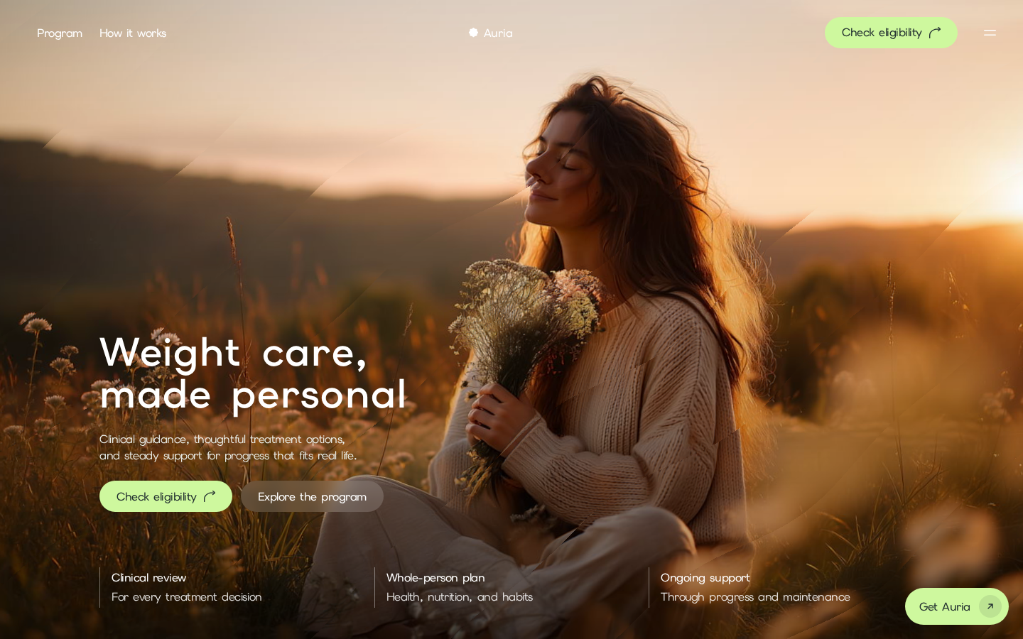 Auria — Health & Wellness Template template preview