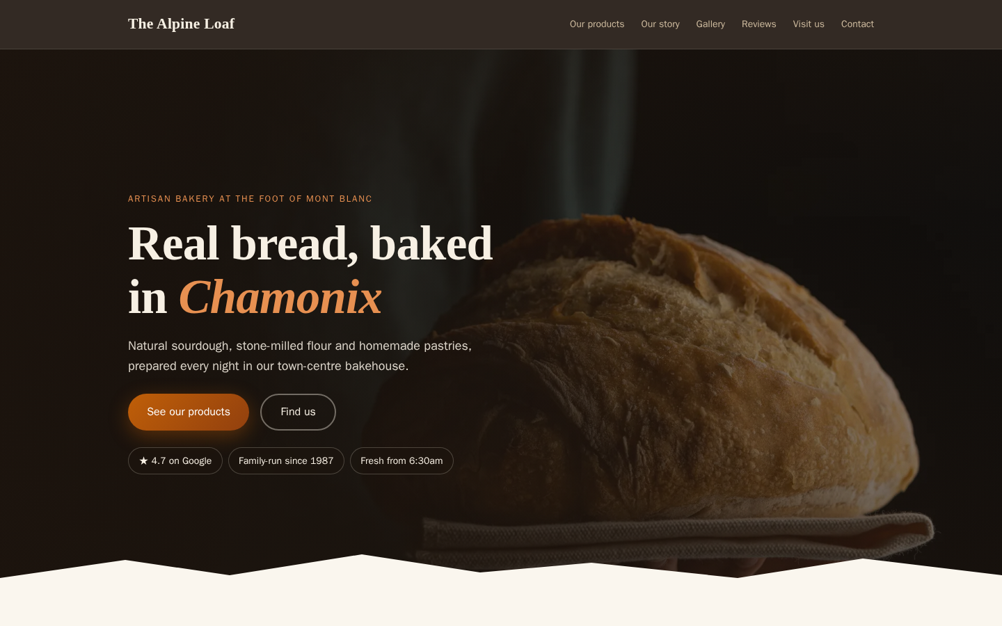 Chalet template preview
