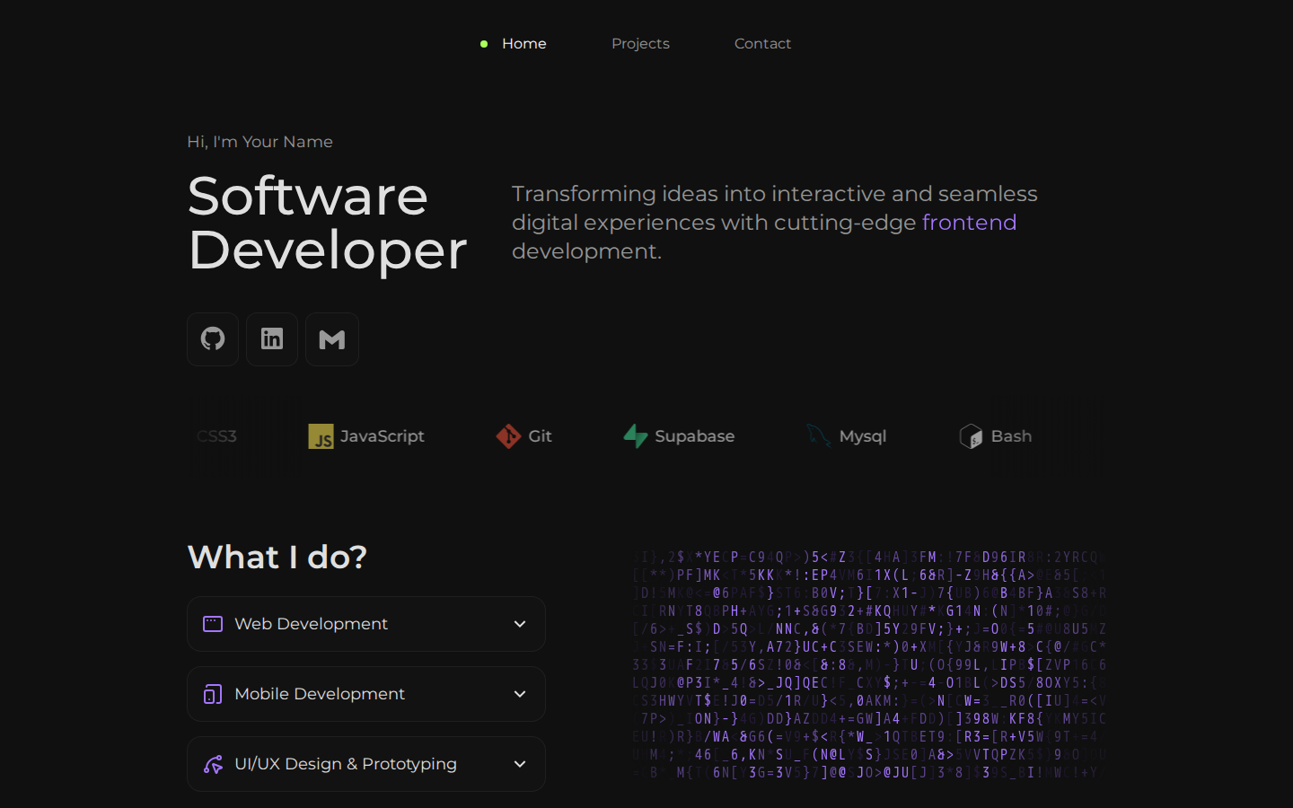 Darkminimal template preview