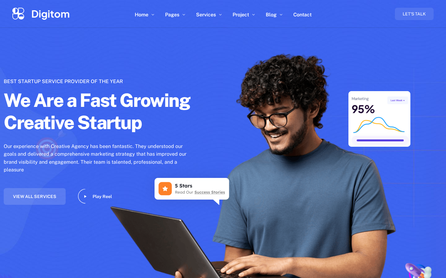 Digitom - Digital Agency Astro Template template preview