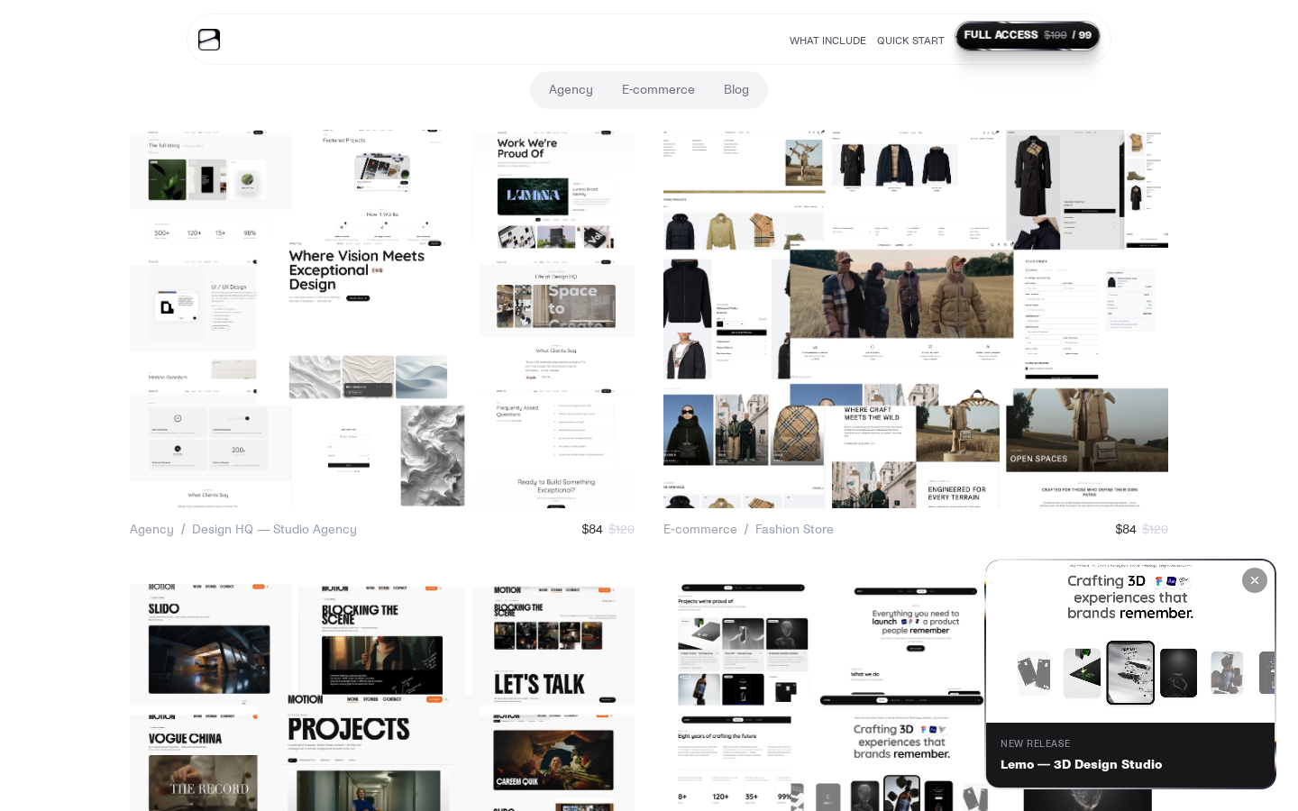 Flux Full Access — Lifetime Template Library template preview