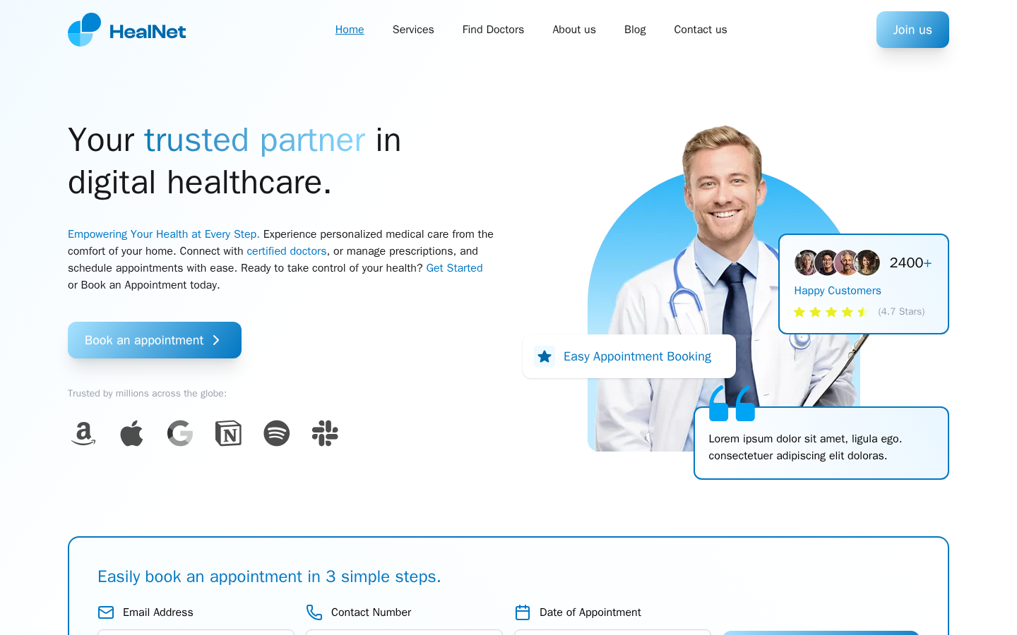 HealNet template preview