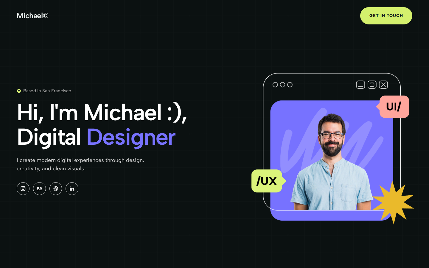 Michael — Designer Portfolio Theme template preview