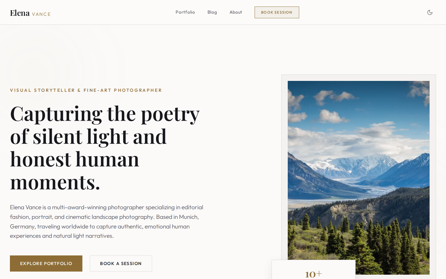 PhotographerFolio - Premium Astro Portfolio Theme for Photographers template preview