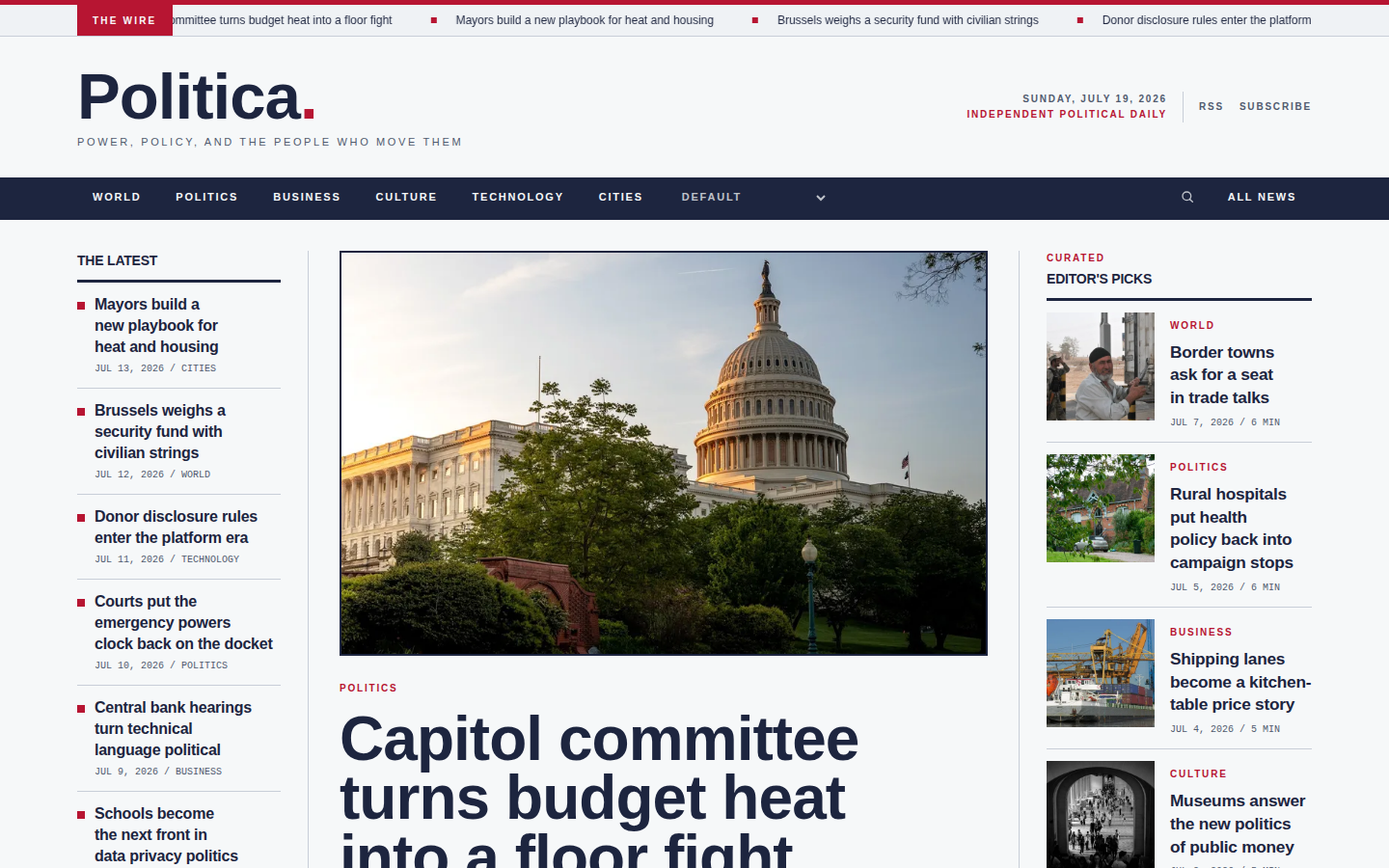 Politica template preview