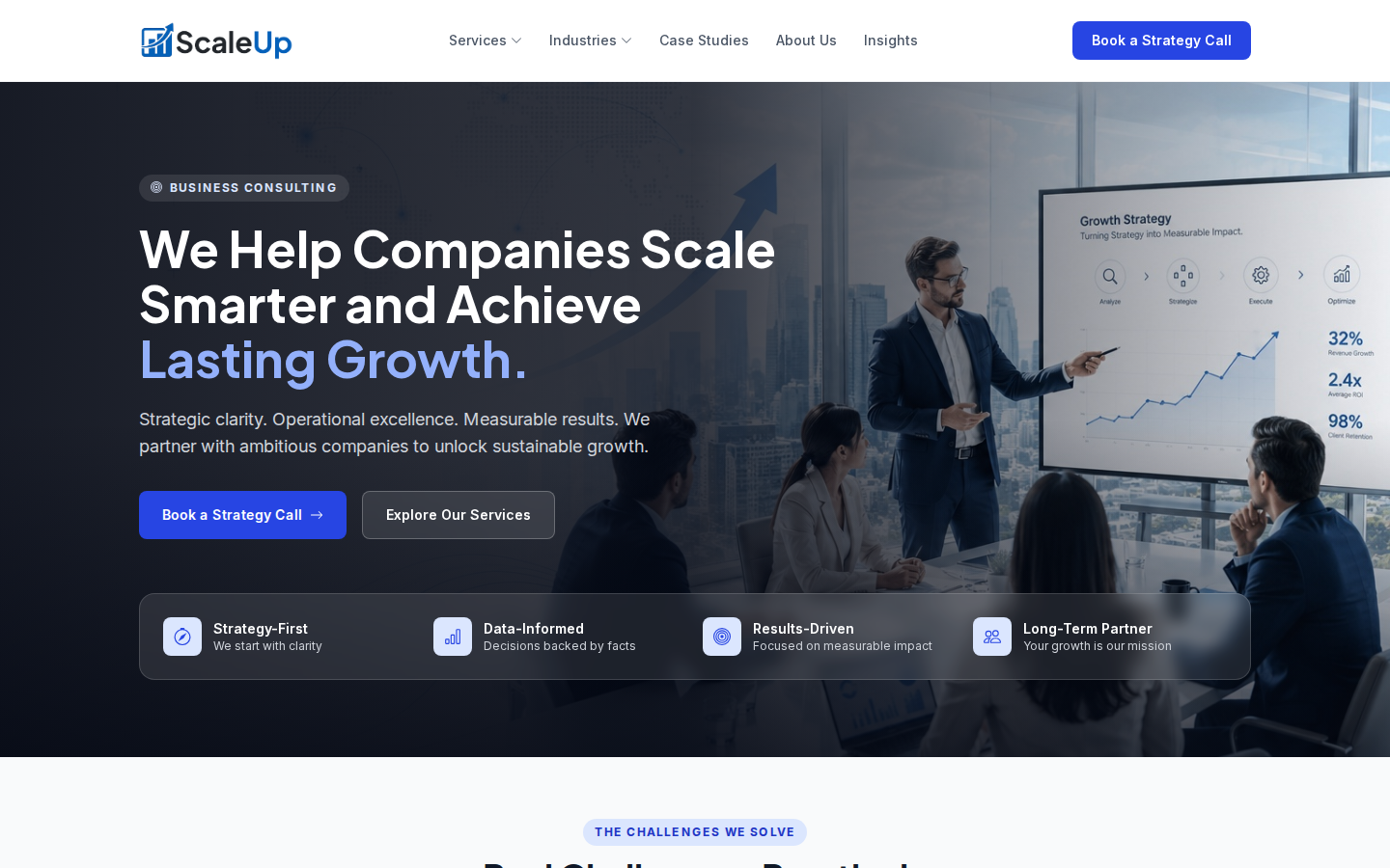 Scaleup - Business Consulting Astro Website Theme template preview