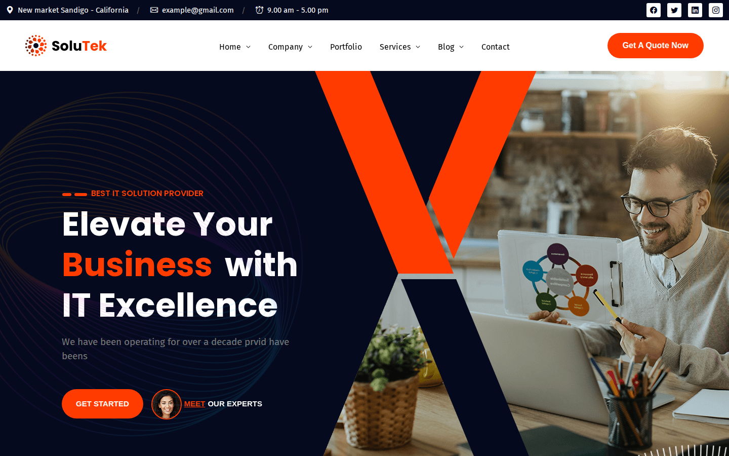 Solutek - It Services Solution & Technology Astro Template template preview
