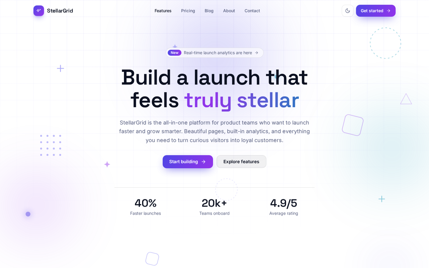 StellarGrid template preview