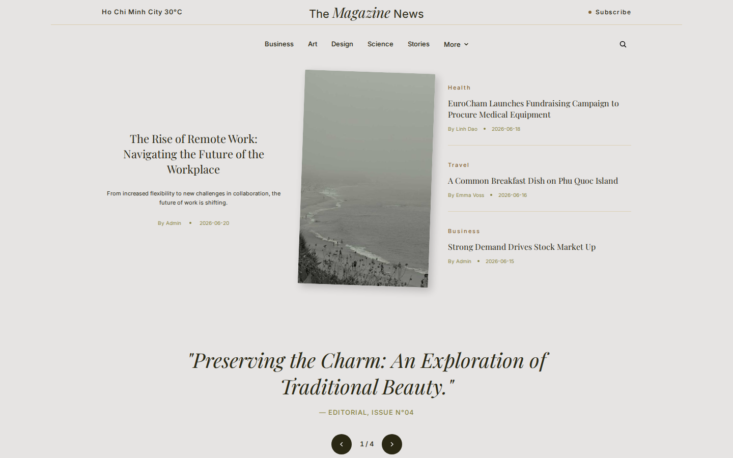 The Magazine News template preview
