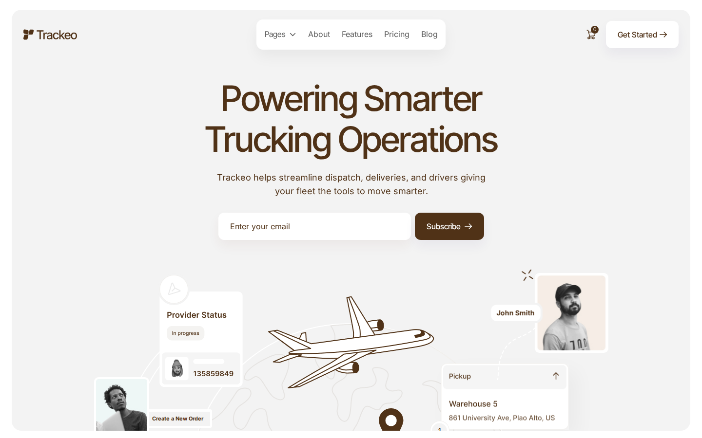 Trackeo template preview