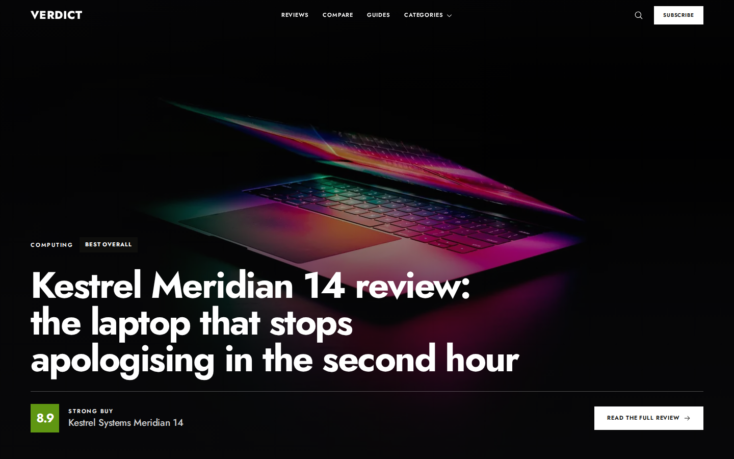 Verdict - Astro Review & Affiliate Theme template preview