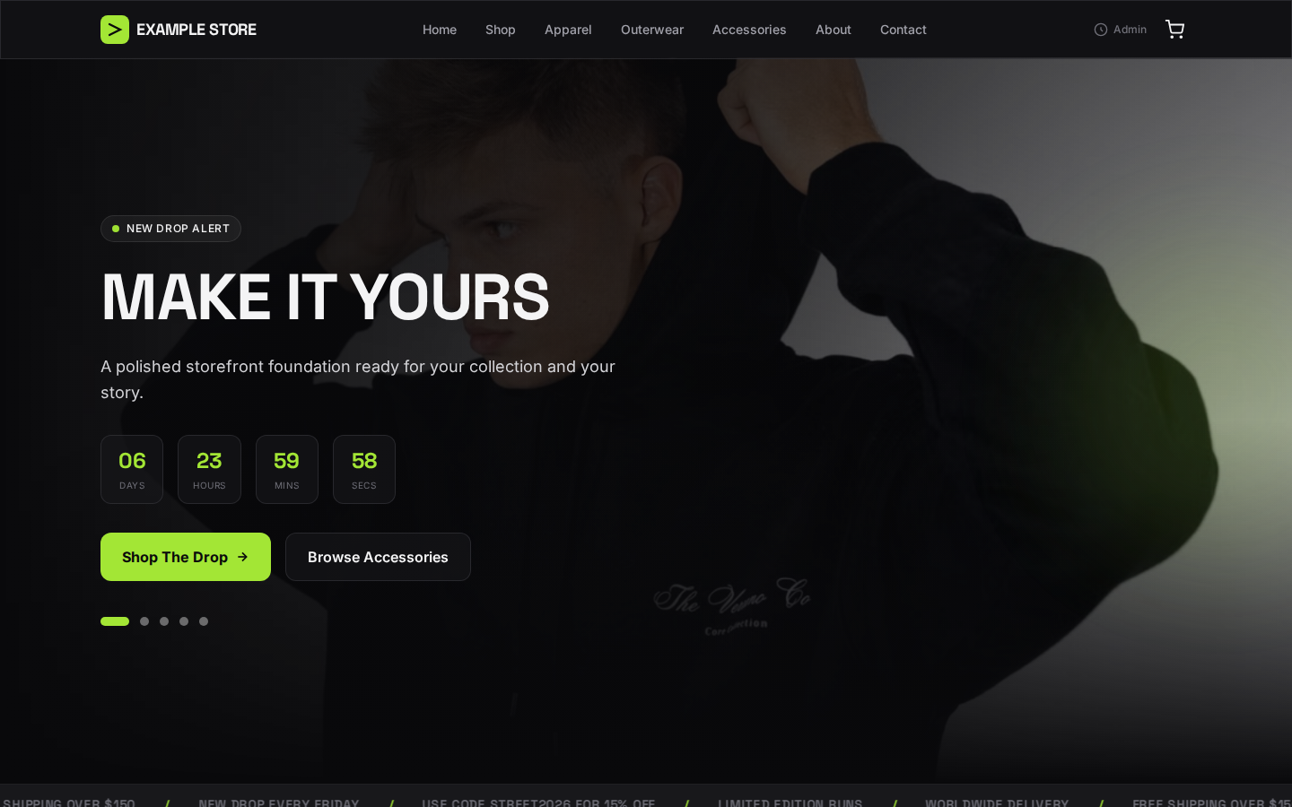Vortexwear — Premium Astro E-commerce Theme template preview