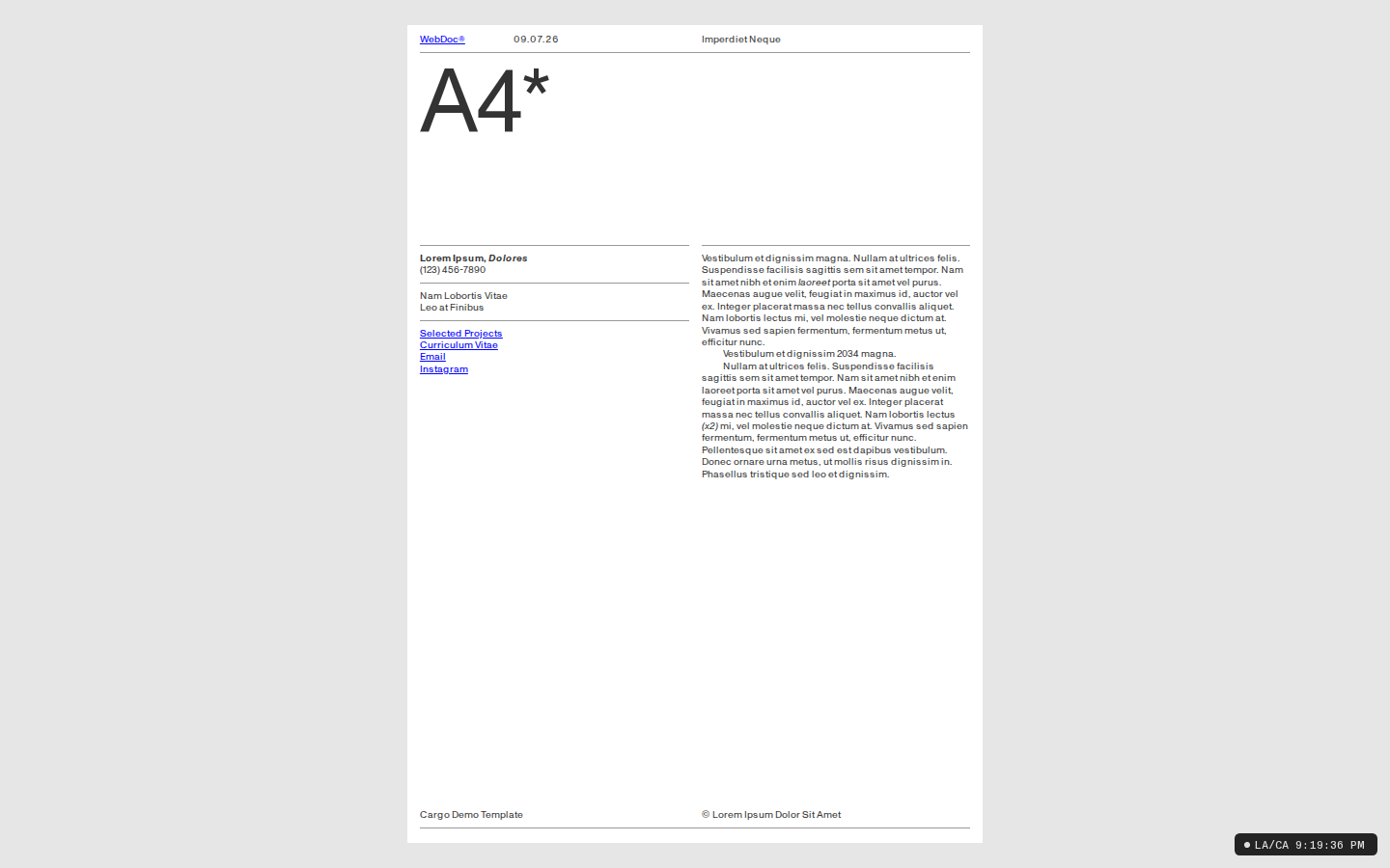 Graphic B500 template preview