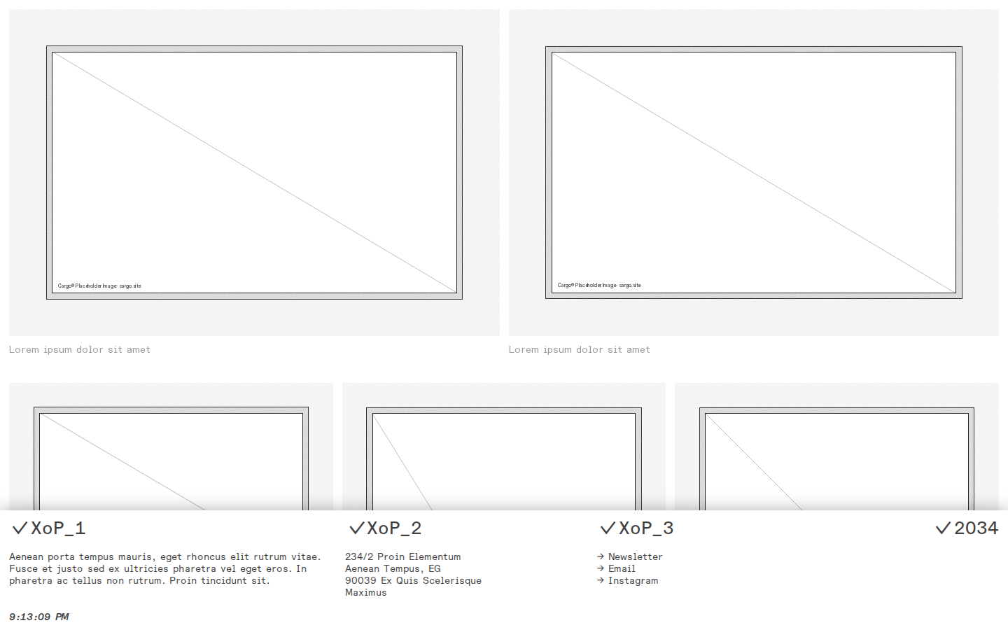 Wireframe N945 template preview
