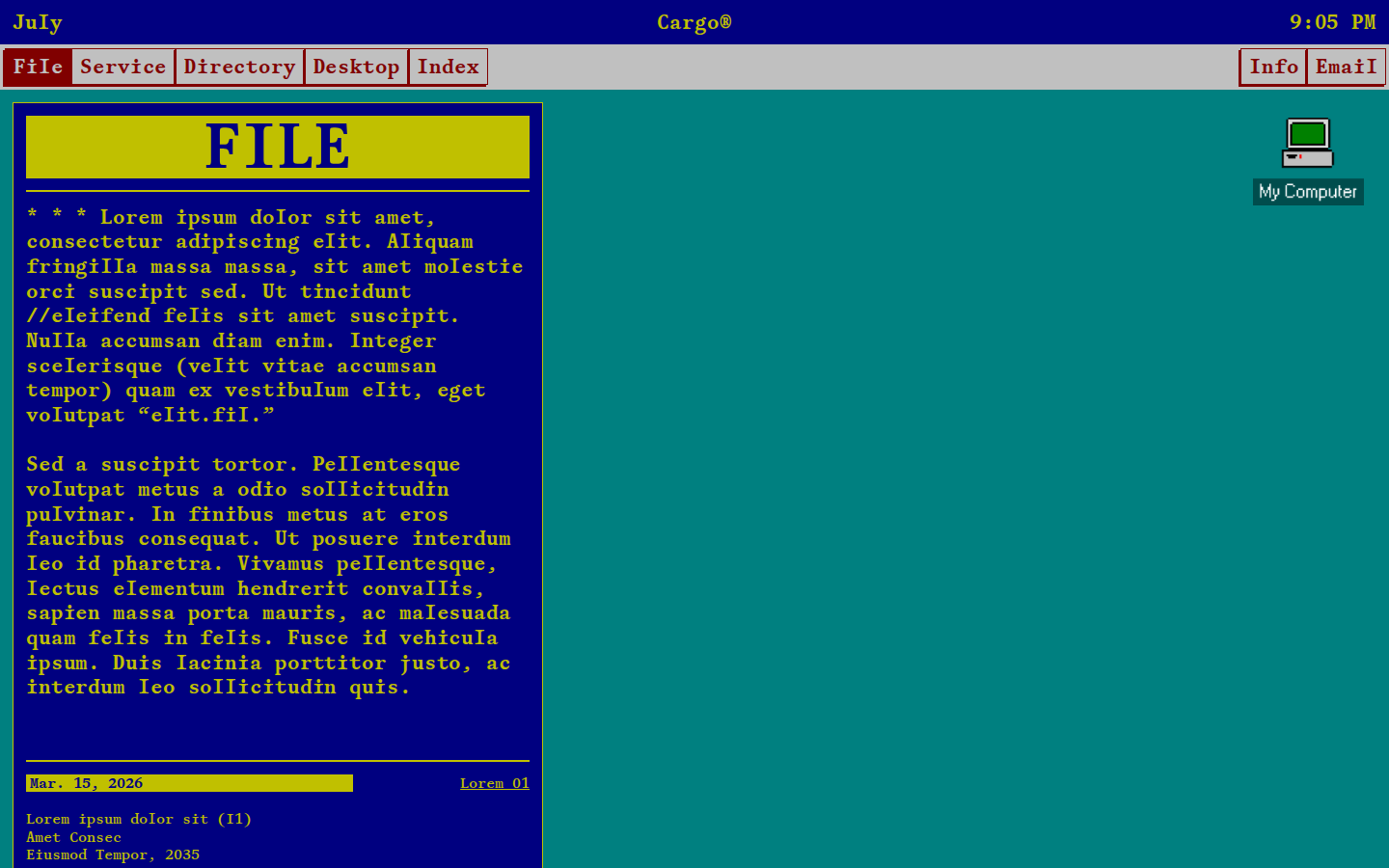 Template F908 template preview