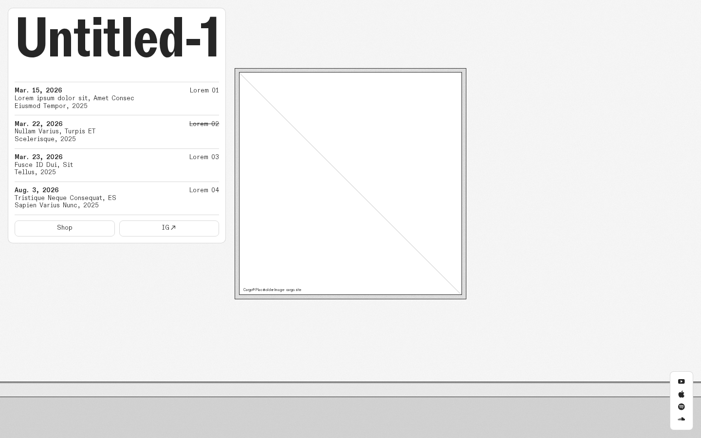 Wireframe G858 template preview