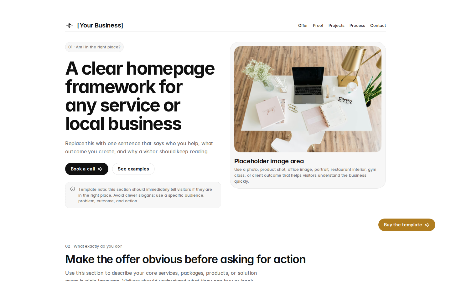 A Clear Start template preview