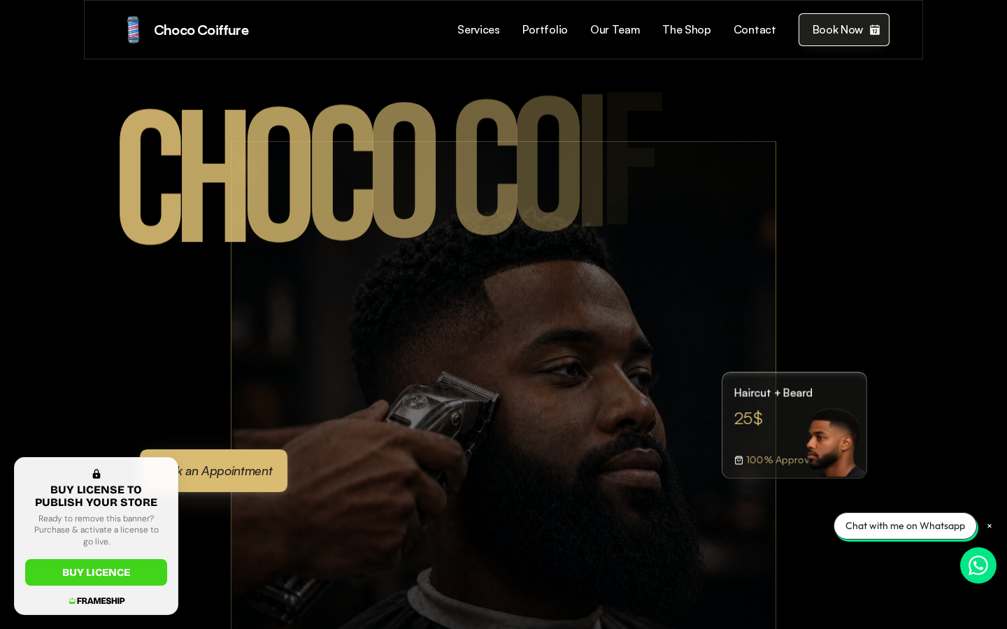 AfroBarbershop template preview