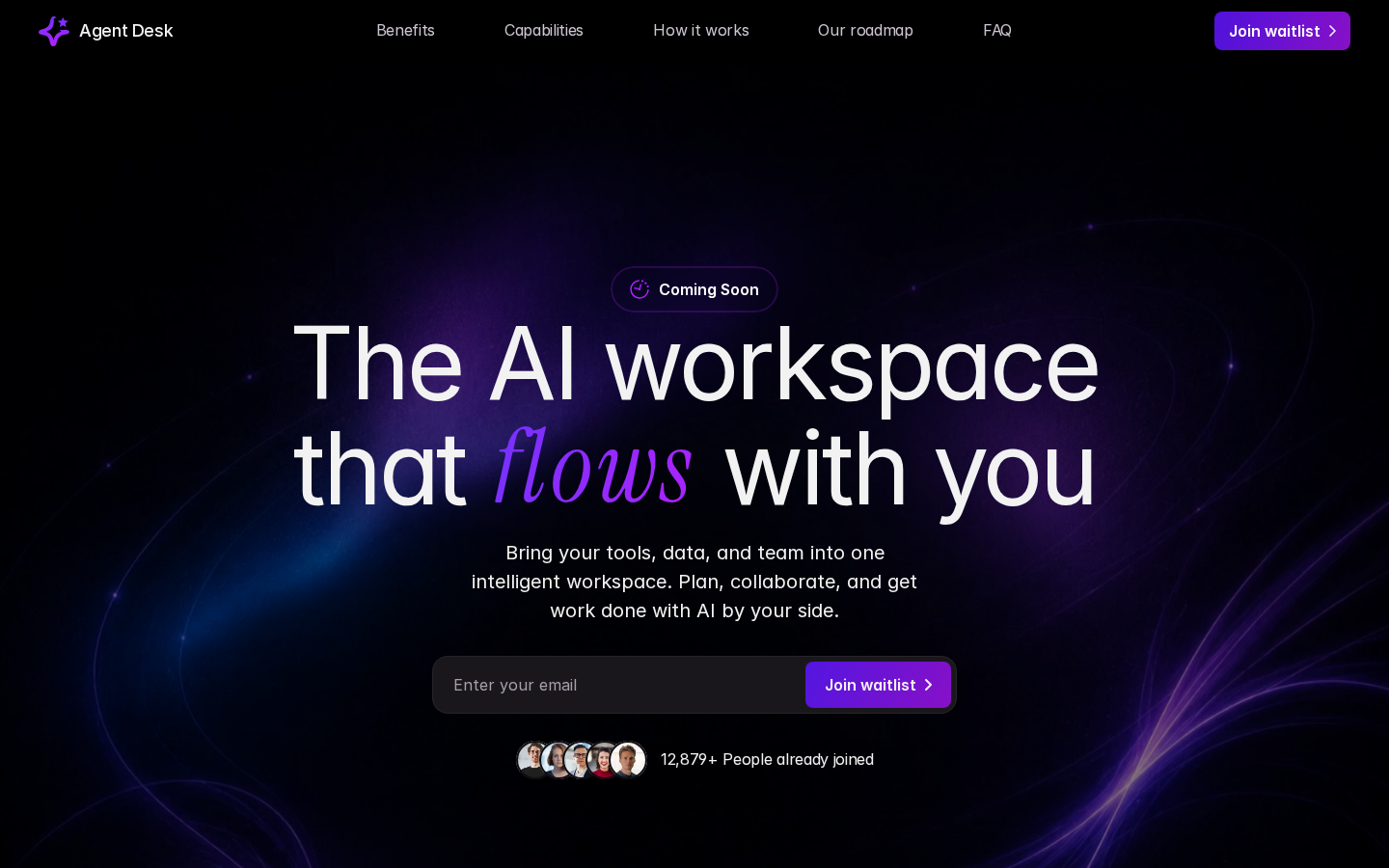 Agent Desk template preview