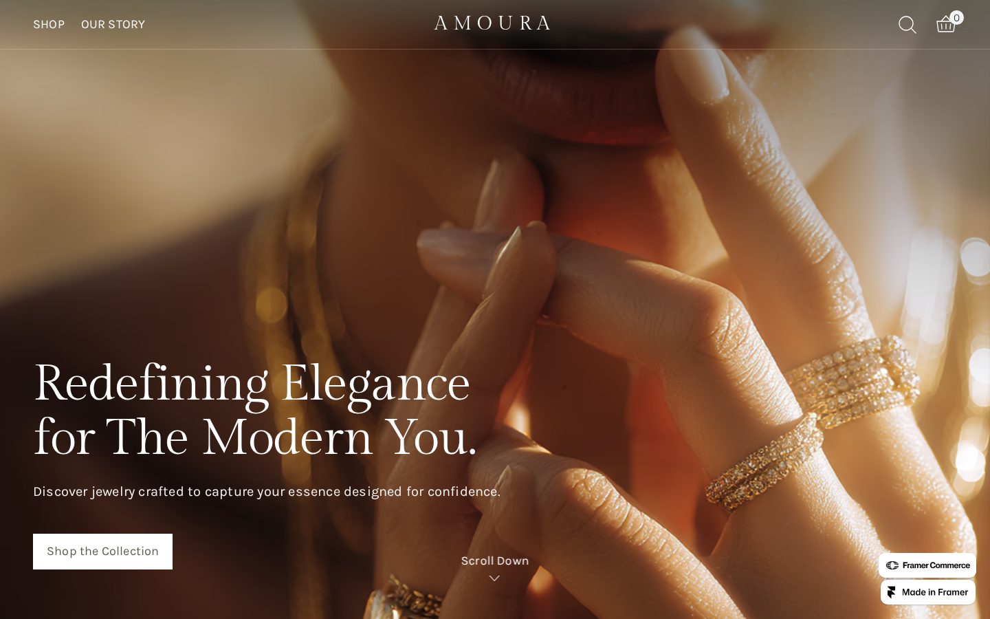 Amoura template preview