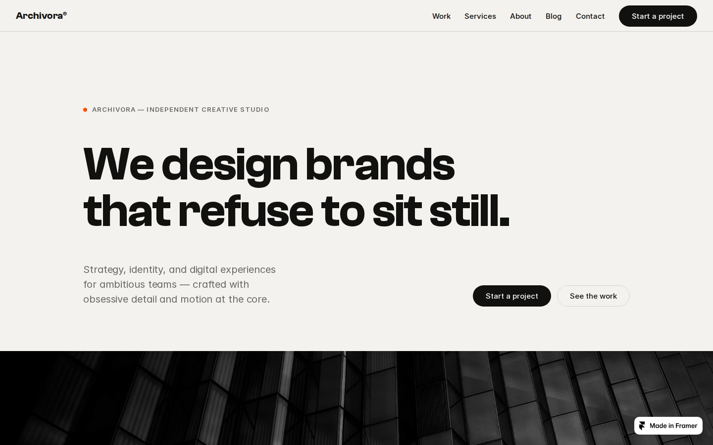 Archivora template preview