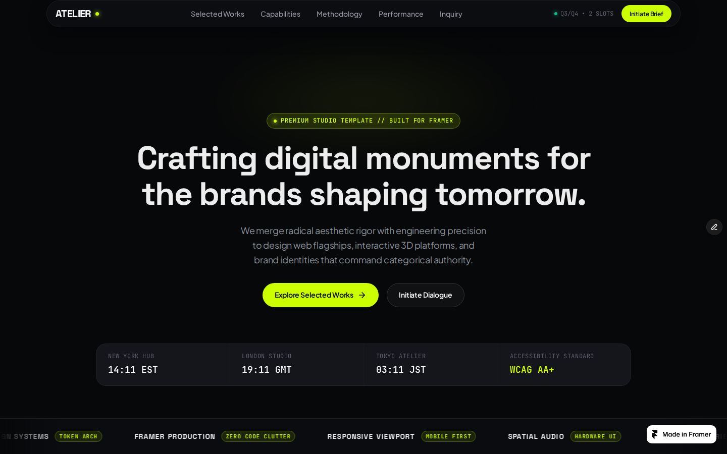 ATELIER Studio template preview