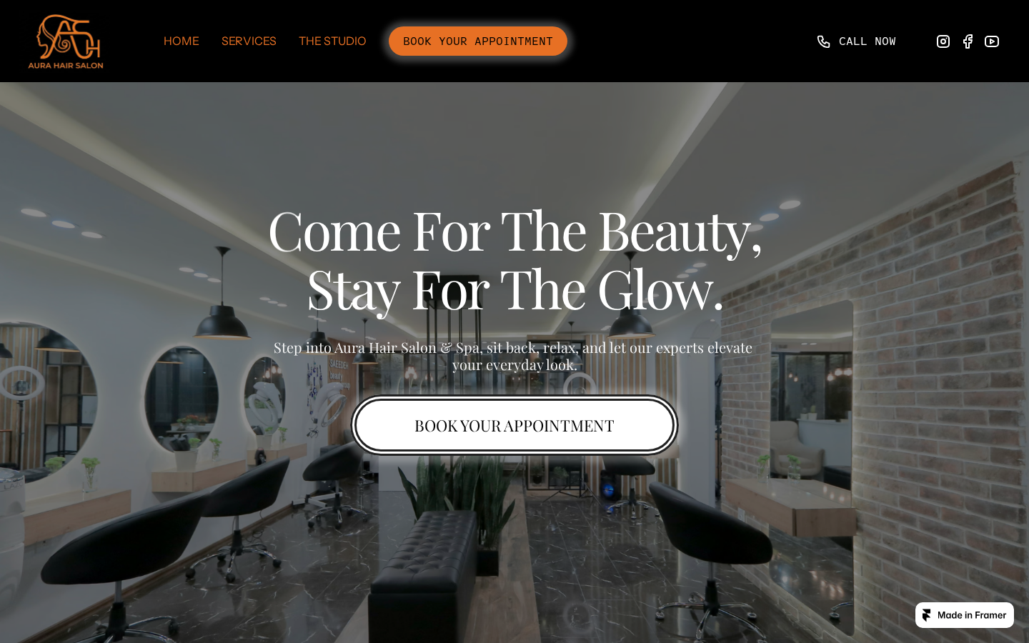 Aura Salon template preview