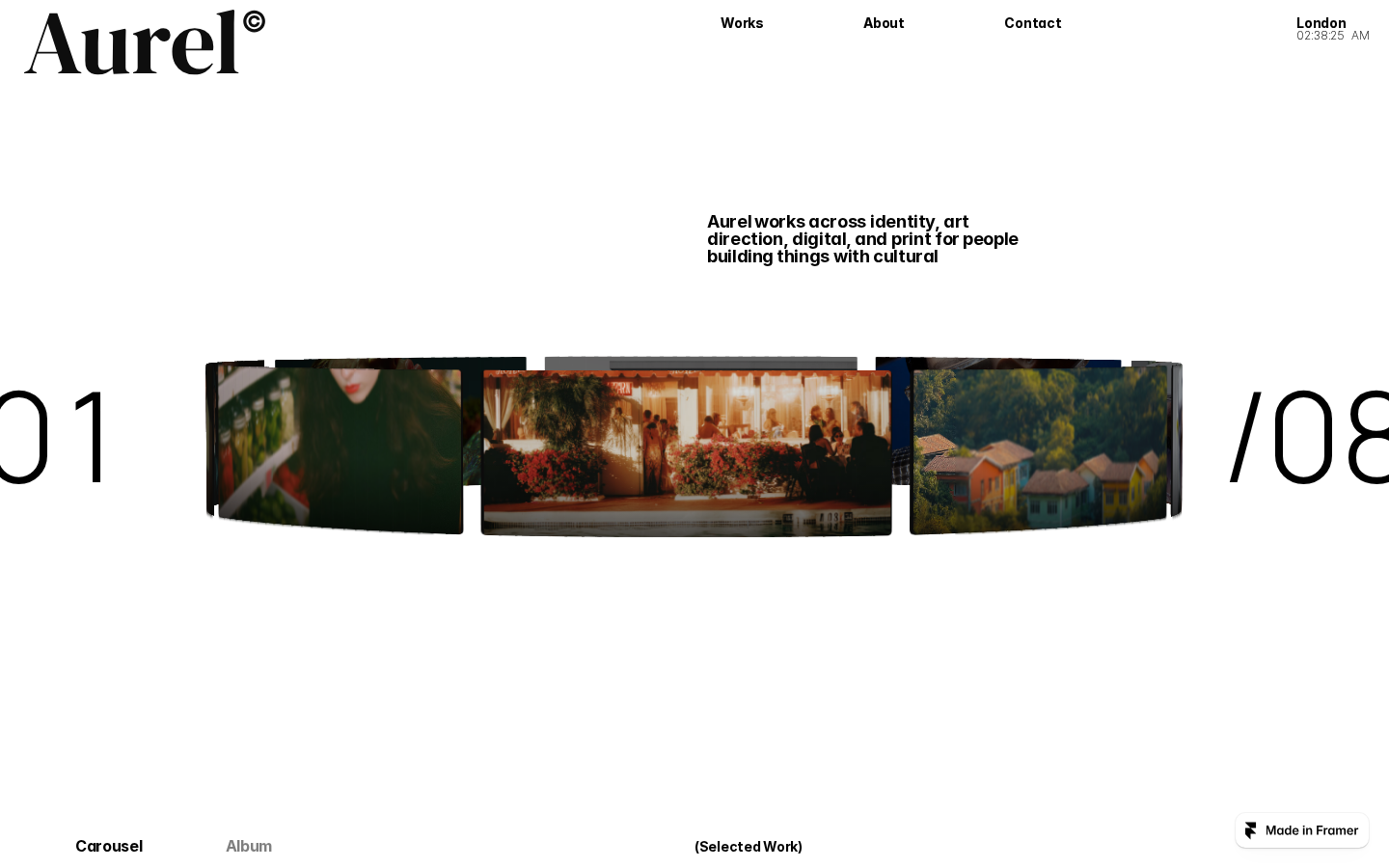 Aurel Index template preview