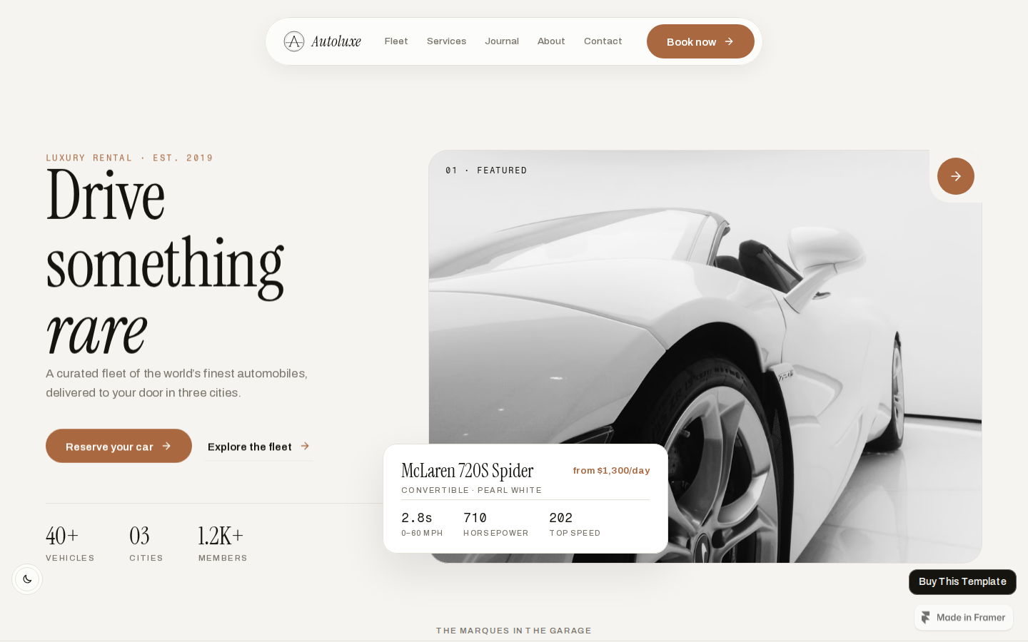 Autoluxe template preview