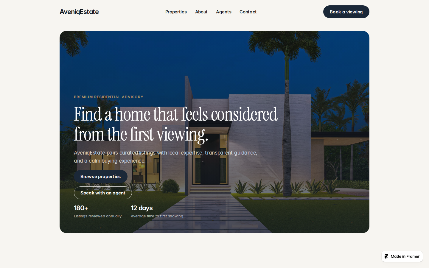 AveniqEstate template preview