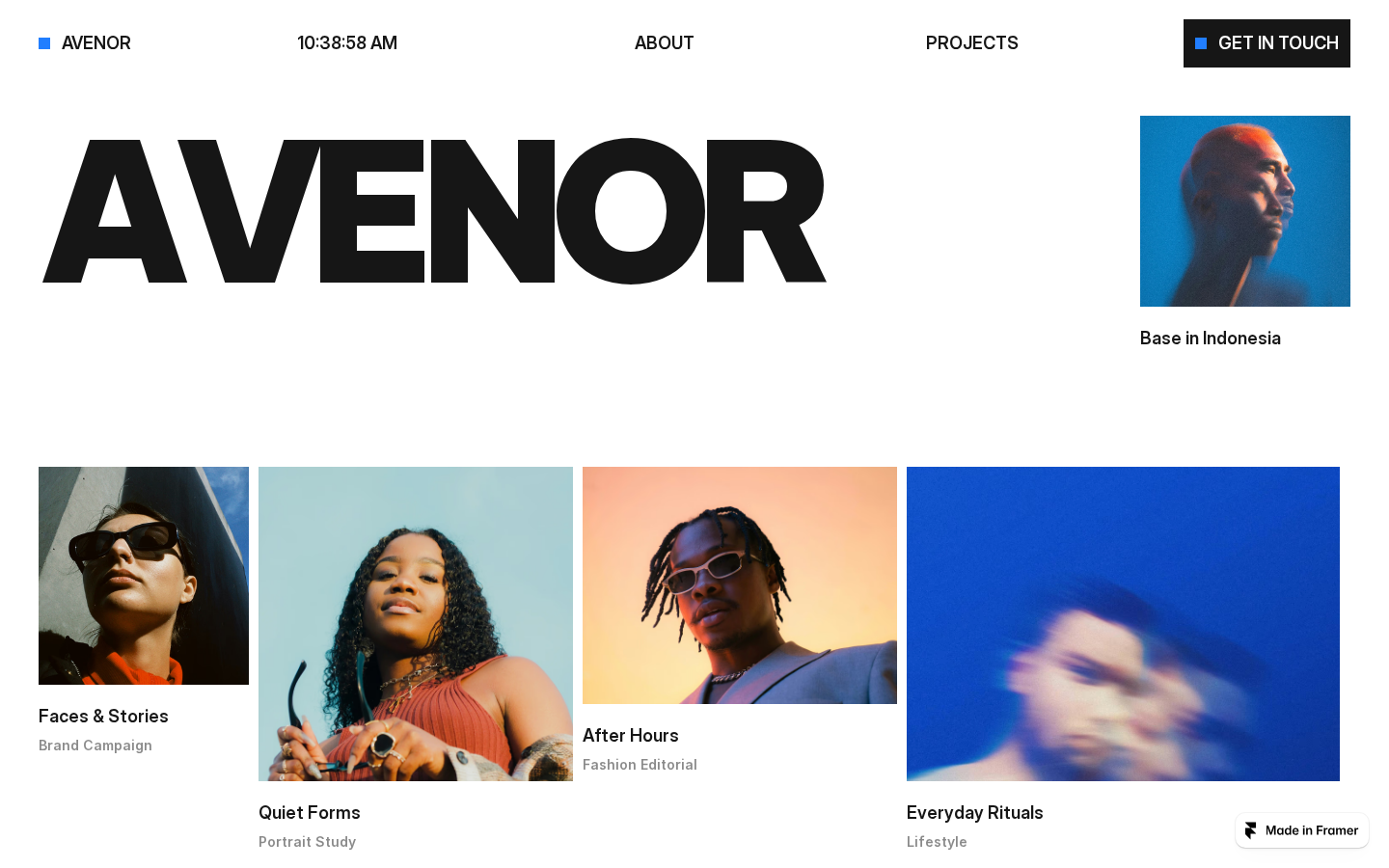 Avenor template preview