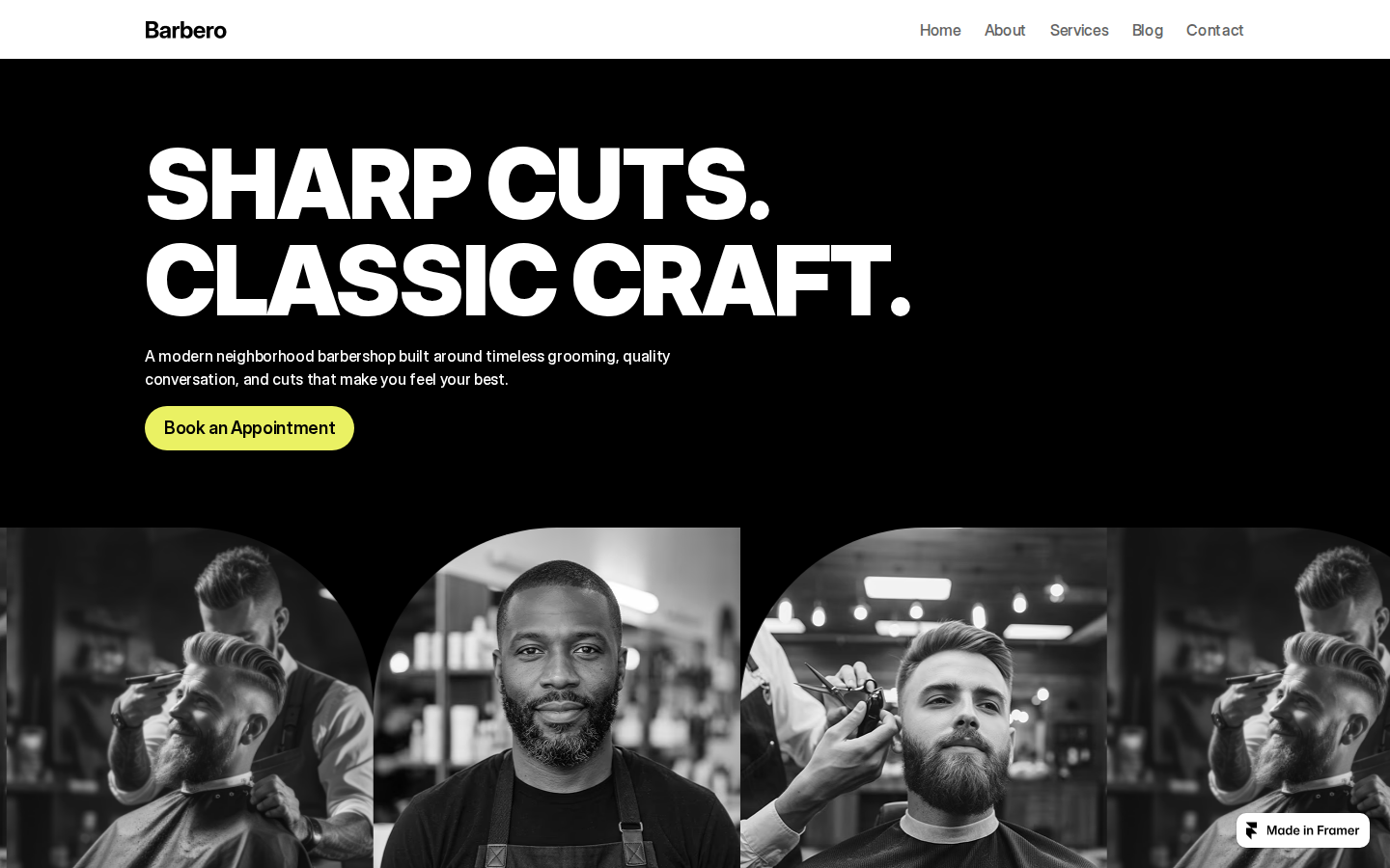 Barbero template preview