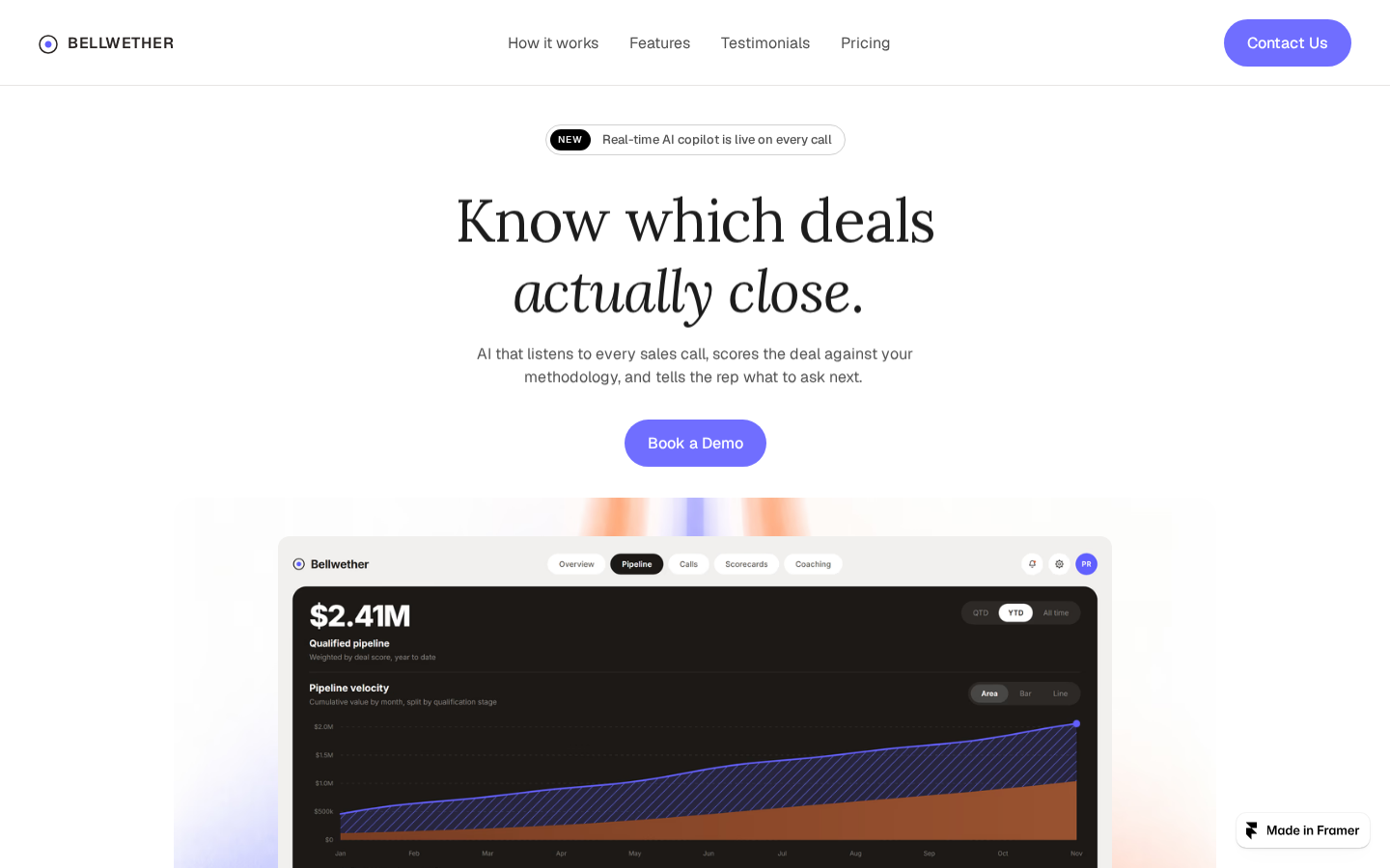 Bellwether template preview