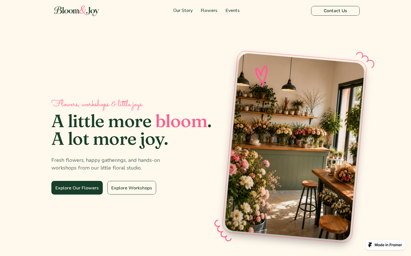 Bloom & Joy template preview