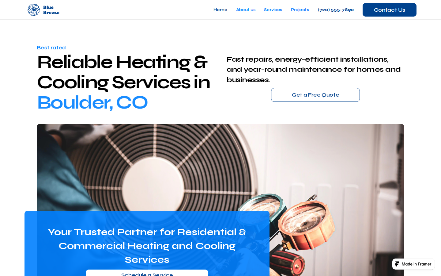 BlueBreeze HVAC template preview