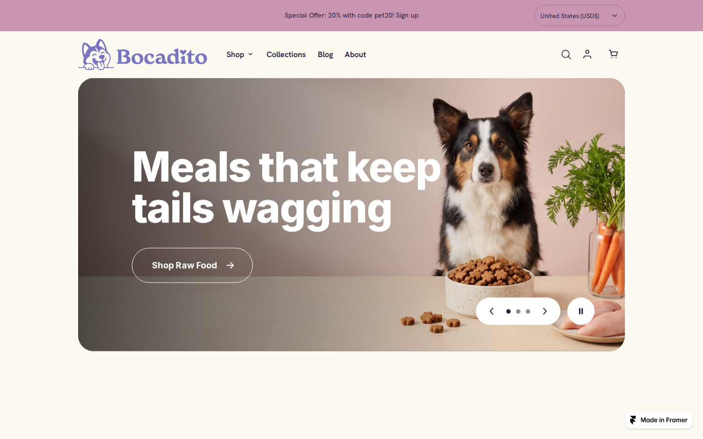 Bocadito template preview
