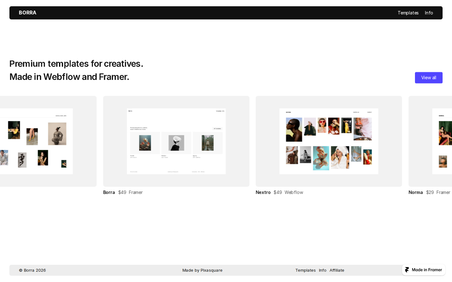 Borras template preview