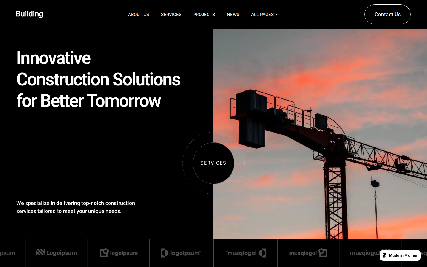 Building template preview