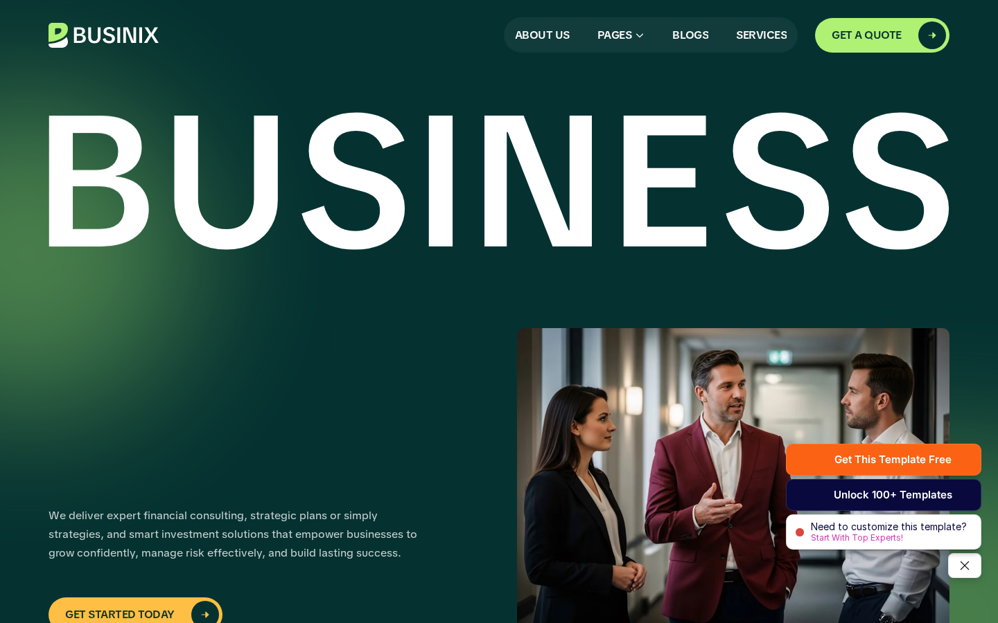 Businix template preview