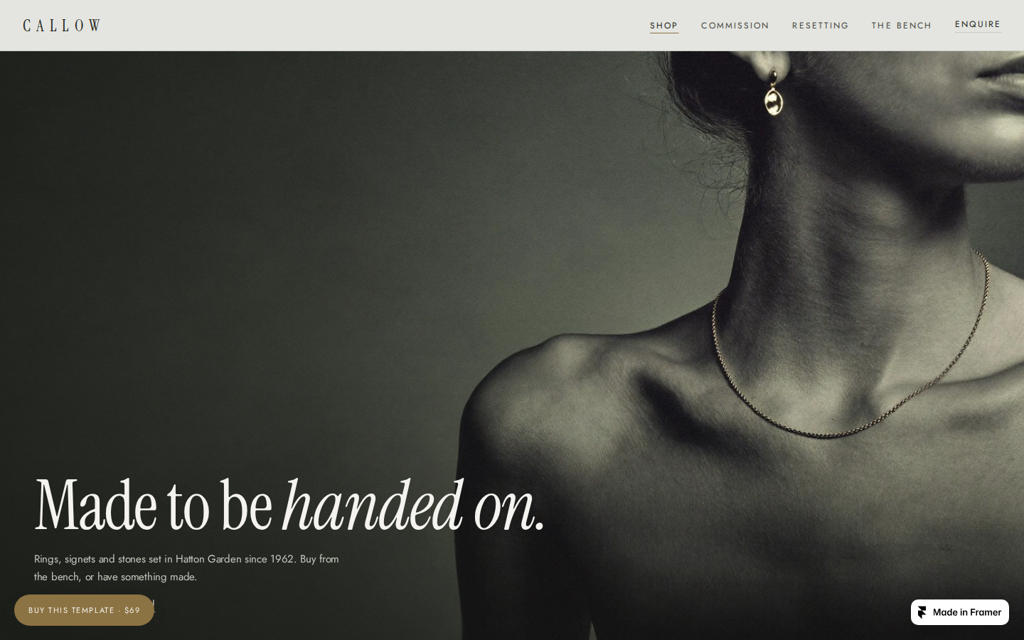 Callow template preview
