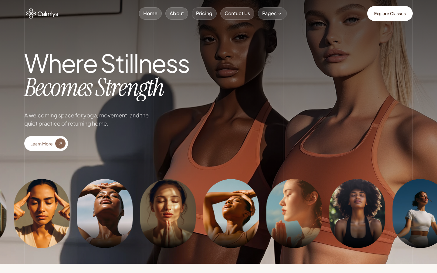 Calmlyss template preview