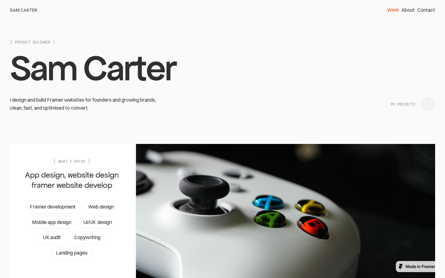 Carter template preview