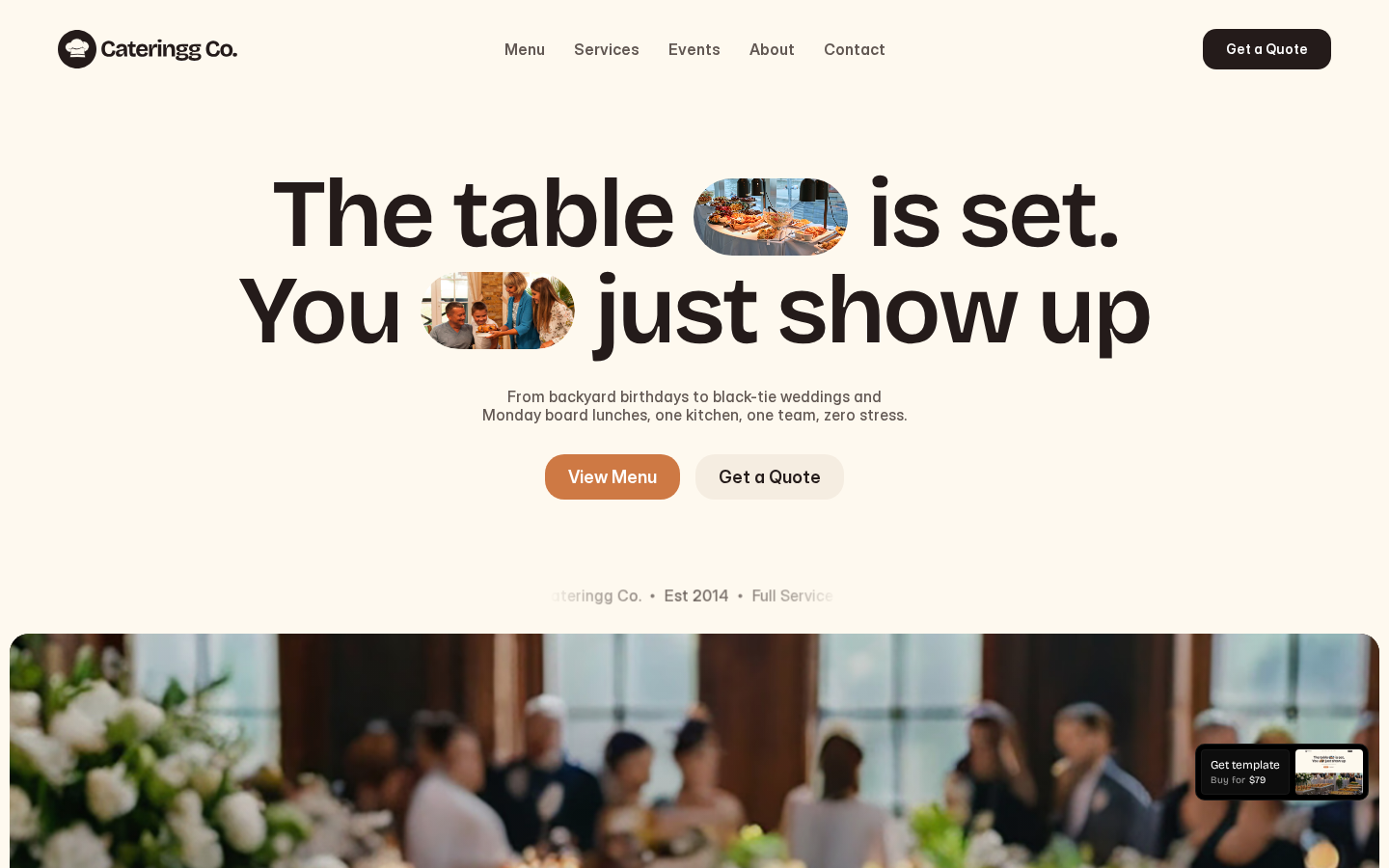 Cateringg Co. template preview